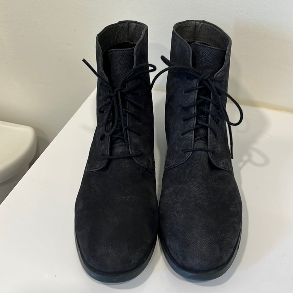 Black Camper lace up ankle boots